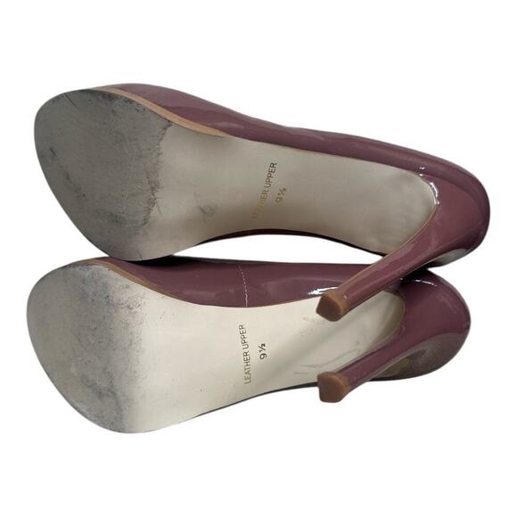 Kelsi Dagger Linzy BLUSH Mauve Soft Patent Leather Platform Heels Pumps Size 9.5 - Picture 5 of 12